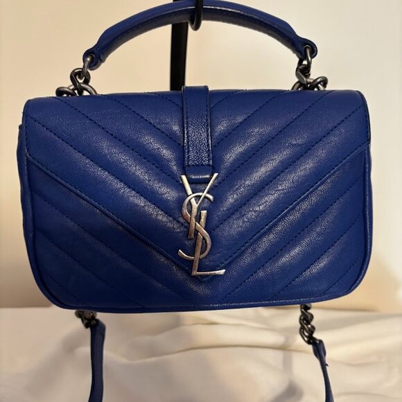 Beautiful YSL Cobalt Blue Small Bag - Excellent Condition - Picture 8 of 16